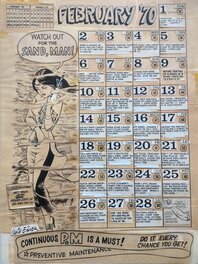 Will Eisner - Will Eisner: Preventive maintenance calendar February 1970 - Illustration originale