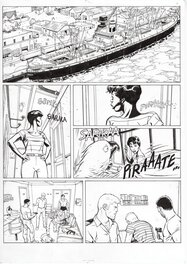 Planche originale - Tramp - Tome 12 - planche 6 - Galerie Nicolas Sanchez