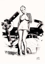 Thib - Catalina no swimming - Original Illustration