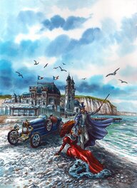 Lupin devant le casino mauresque à Dieppe en 1900