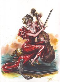 Gwendal Lemercier - Violoncelle n°2 - Illustration originale