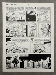 Pierre Seron - Seron - les Petits hommes - Planche originale 33 - Chiche - T. 40 - Planche originale