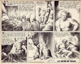 Alex Raymond - Flash Gordon sunday 4/4/1937 - Planche originale