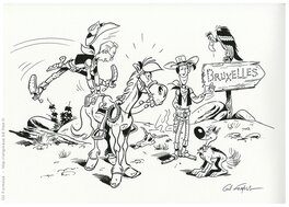 Gil Formosa - LUCKY LUKE PAPA - Original Illustration