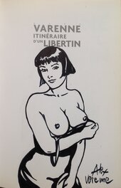 Alex Varenne - Varenne Alex Dédicace Belle Pin up Sexy Sein dans Livre Art Book itinéraire d'un Libertin Peintures Photos ,Éo Plg 2007 NEUF (2) - Sketch