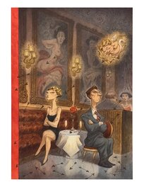 Peter De Sève - New Yorker Cover "Cupid's volley" - Original Cover