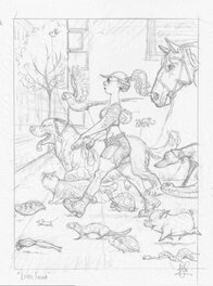 Peter De Sève - Proposed sketch for New Yorker cover "Local Fauna" - Dédicace