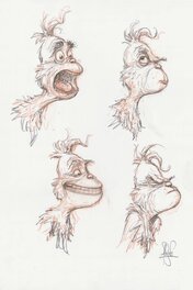 Peter De Sève - Grinch expressions 1 - Sketch