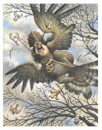 Peter De Sève - Harpy "Revolution" - Illustration originale