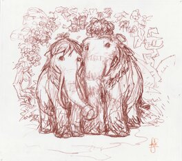 Peter De Sève - Ice Age “Peaches and Julian get married 3” - Sketch