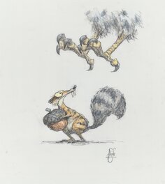 Peter De Sève - Ice Age “Scrat and talons” - Sketch