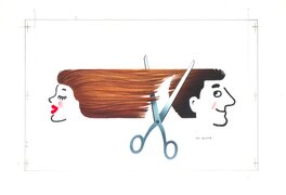 Léo Kouper - Léo Kouper - Illustration étude publicitaire coiffure - Original Illustration