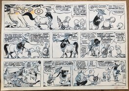 Walt Kelly - Walt Kelly - Pogo Sunday - Pandemonia - Lyndon B. Johnson - 13.11.1966 - Planche originale