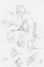 Peter De Sève - Finding Nemo, Early character studies for miscellaneous fish - Sketch
