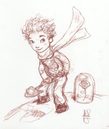 Peter De Sève - The Little Prince, Rose and shovel - Sketch