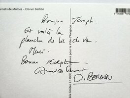 Petit mot accompagnant l'envoi Petit mot accompagnant l'envoi