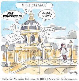 Julien Couty - Catherine Meurisse fait entrer la BD à l'académie des beaux-arts - Original Illustration