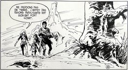 William Vance Bob Morane La Prisonnière de l'Ombre Jaune page 36 - planche originale - comic art William Vance Bob Morane La Prisonnière de l'Ombre Jaune page 36 - planche originale - comic art