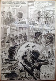 René Pellos - Pellos Planche Originale 25 NOVOPOLIS Dé La Guerre 39-45 ( Suite de Futuropolis ) Petipon , BD Éo 1982 Album Mars Aps - Planche originale
