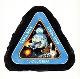 Steve Purcell - Steve purcell SAM & MAX FREELANCE POLICE bad day on the moon back cover - Couverture originale