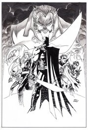 Andy Kubert - grant morrison, andy kubert, The Resurrection of Ra's al Ghul HC cover - Original Cover