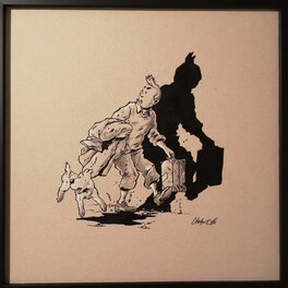 Christophe Chabouté - Hommage à Hergé - Illustration originale