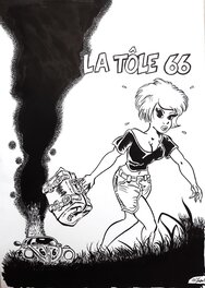 Bruno Gilson - Couv. imaginaire Natacha et l'atoll 66 - Illustration originale