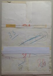 Le verso de la planche 33 de NOVOPOLIS ( de beau grand format ) réalisée avec les moyens du bord , avec indication Le verso de la planche 33 de NOVOPOLIS ( de beau grand format ) réalisée avec les moyens du bord , avec indication