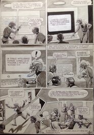 Comic Strip - Pellos Planche Originale 11 NOVOPOLIS ( Suite de Futuropolis ) Birbe ... machine intelligence artificielle , BD Éo 1982 Mars Aps