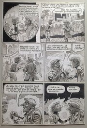 Pellos Planche Originale 33 NOVOPOLIS ( Suite de Futuropolis ) ... écoute Petipon la Manif c'est sérieux , BD Éo 1982 Mars Aps