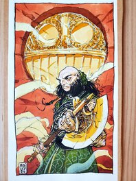 Vincent Bailly - LE COEUR DE SANG T3 LE MASQUE DE LOKI illustration originale couleur - Original Illustration