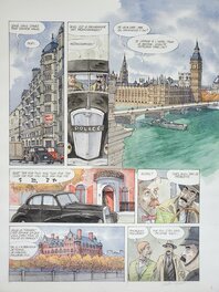 Christian Maucler - LES ENQUÊTES DU COMMISSAIRE RAFFINI T11 L'INCONNUE DE TOWER BRIDGE couleur directe - Planche originale