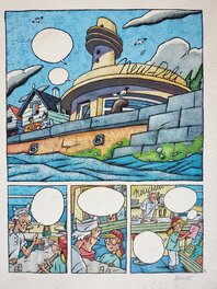 Christophe Hanze - ROBERT CONTRE DRACULA T1   planche originale couleur - Comic Strip
