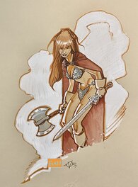 Olivier Vatine - Red Sonja - Original Illustration