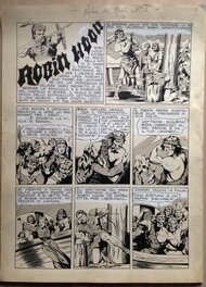 Bertrand Charlas - Charlas Bertrand (Atelier Chott) Robin des Bois 5 Le Chevalier Noir Planche Originale 1 Lavis & Encre de Chine - Comic Strip