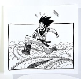 oTTami - Dessin original de l'Inktober 2023 : Son Goku par oTTami ! - Illustration originale