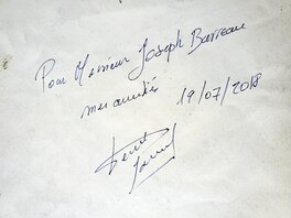 Signature et dédicae au dos de la planche Signature et dédicae au dos de la planche