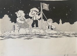 Gusaku OTA - Tom Sawyer & Huckleberry Finn - GOSAKU OTA - Illustration originale