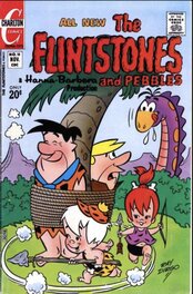 Couverture du comic book "The Flintstones" #18 dans lequel cette planche a été publiée (Charlton Comics, USA, 1972)