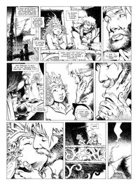 Planche encrée avant les nombreuses retouches Planche encrée avant les nombreuses retouches