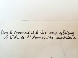 Petite phrase philosophique au dos de l'illustration Petite phrase philosophique au dos de l'illustration