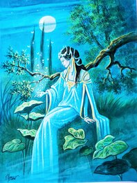 Florence Magnin - AU CLAIR DE LUNE - Illustration originale
