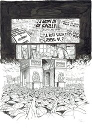 Michael Malatini - De Gaulle - mort du général - Comic Strip