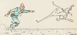 Moebius - Dancing with the desert - Illustration originale