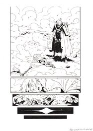 Sylvain Repos - Dessin préparatoire de la page 147 page de Fin du tome 1 Yojimbot - Planche originale