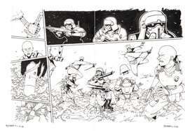 Sylvain Repos - Planche originale de la double page 42-43 du tome 1 Yojimbot - Comic Strip