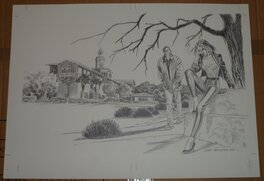 Christian Denayer - Génération collège - Crayonné jaquette - Bédéphage - Original Illustration