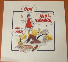 Christian Denayer - Les casseurs - Dessin hommage à Dino Attanasio en 1982 - Illustration originale