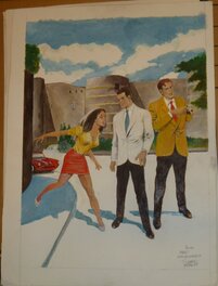 Gérald Forton - Bob Morane - Original affiche festival Angers 2003 - 50 Ans de Bob Morane - Illustration originale