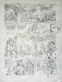 Roman - LES REINES DE SANG   ROXELANE  T1 LA JOYEUSE crayonné - Original art